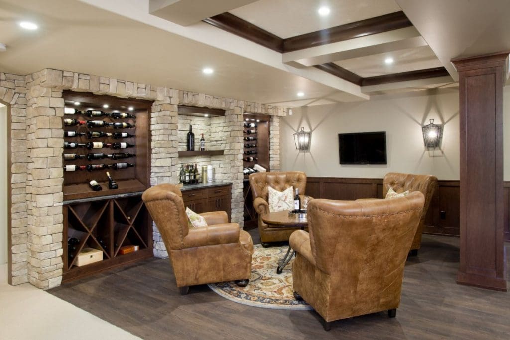 renova homes and renovations custom wine cellar in auburn bay calgary Alberta