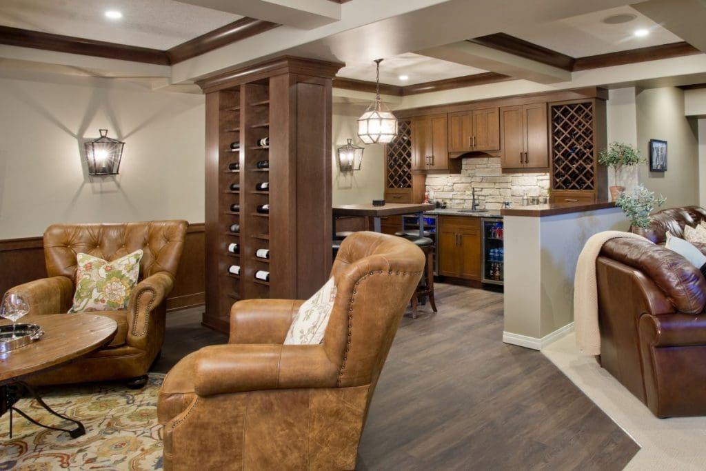 Auburn bay calgary wine cellar renovation by renova homes and renovations