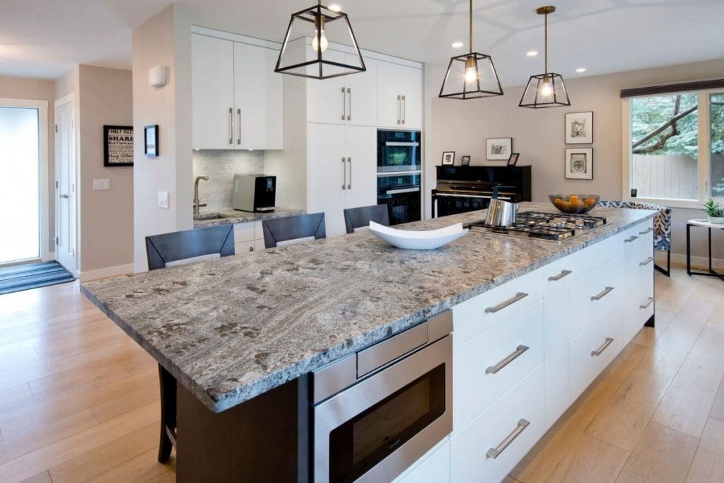 Canyon meadows Renova homes and renovations with quartz countertops and large plank hardwood floors