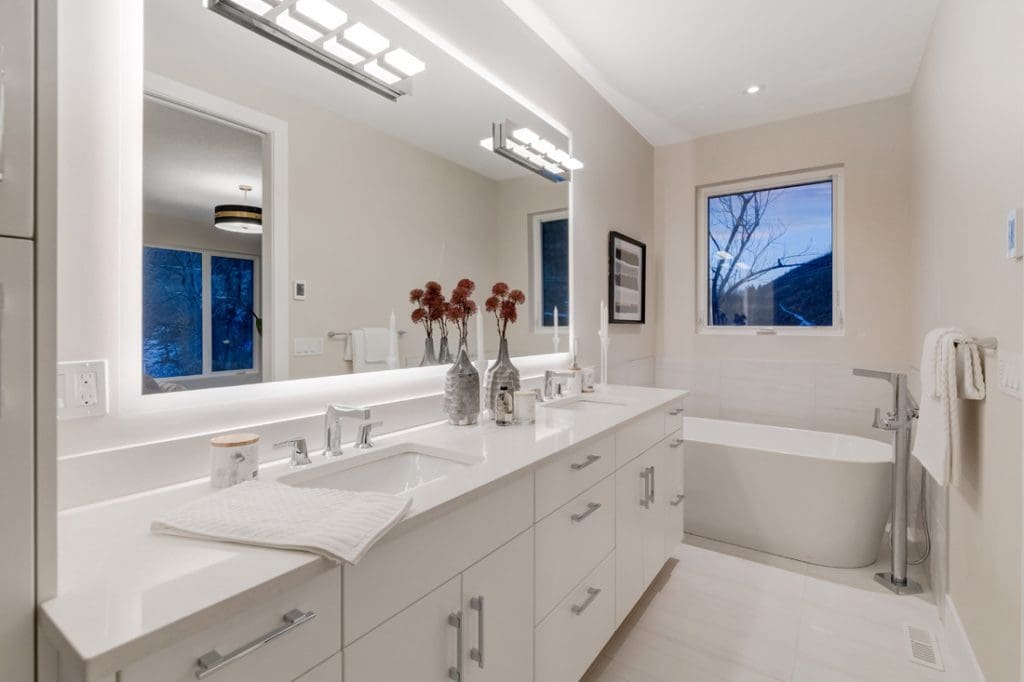 CasaBianca Townhome By Renova Homes & Renovations Calgary, Alberta master ensuite