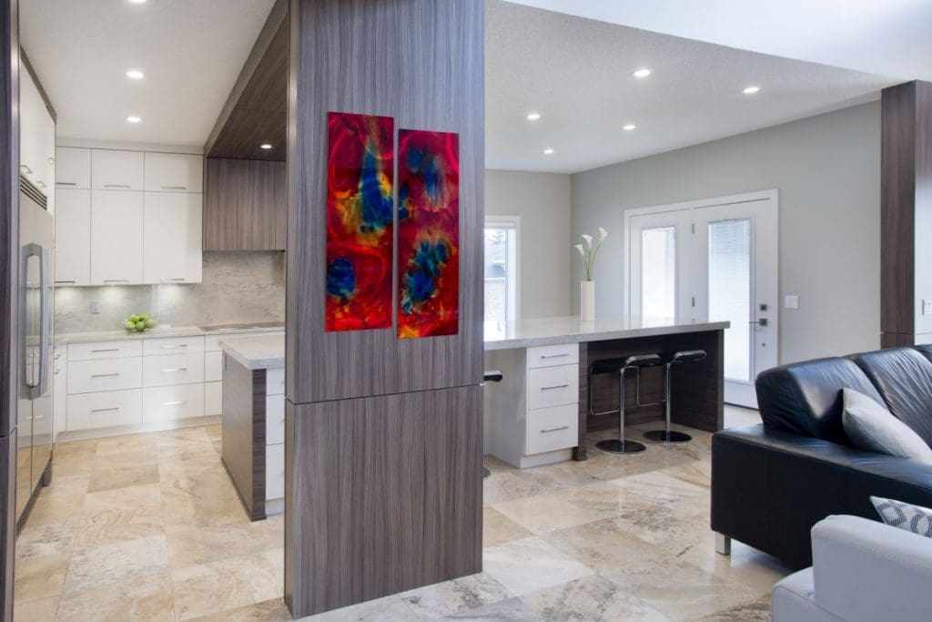 Edgemont Contemporary Twist Project By Renova Homes & Renovations Calgary, Alberta modern kitchen and dining room