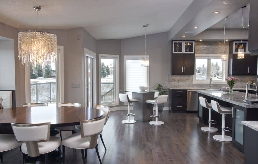 Edgemont Project kitchen and living room By Renova Homes & Renovations Calgary, Alberta