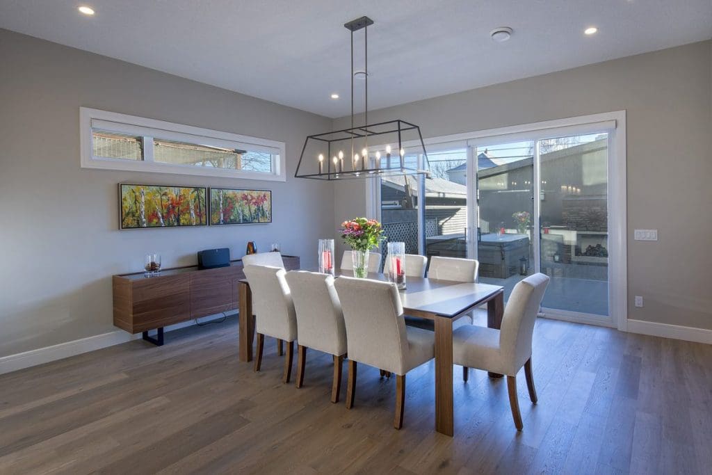 Kensington Custom Home kitchen dining room By Renova Homes & Renovations Calgary, Alberta