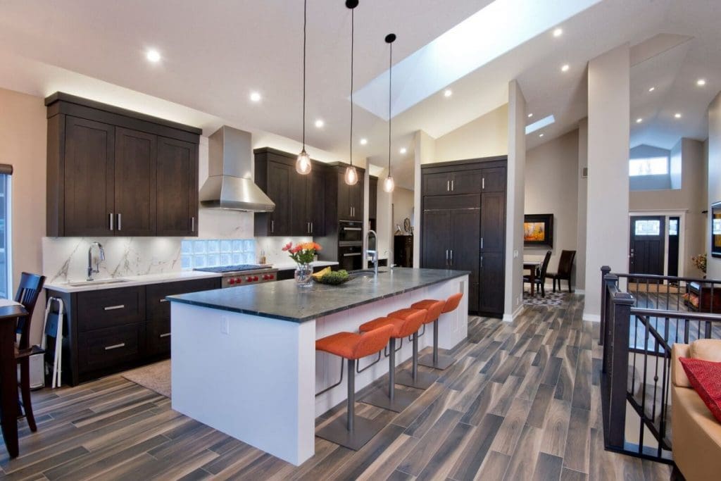 Mckenzie renovation with high ceilings, a sky light to bring lots of natural light into your kitchen space