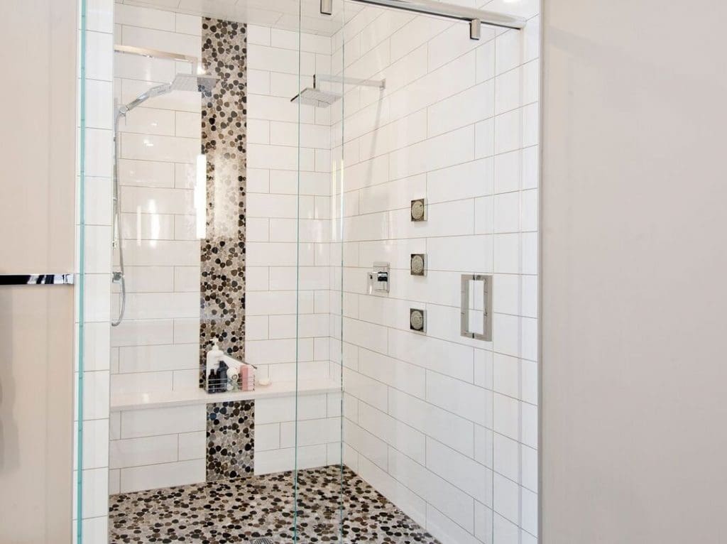 Mckenzie Renovation full tiled shower By Renova Homes & Renovations Calgary, Alberta