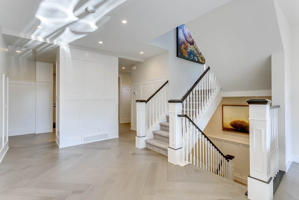 Mount Royal Custom Home staircase By Renova Homes & Renovations Calgary, Alberta