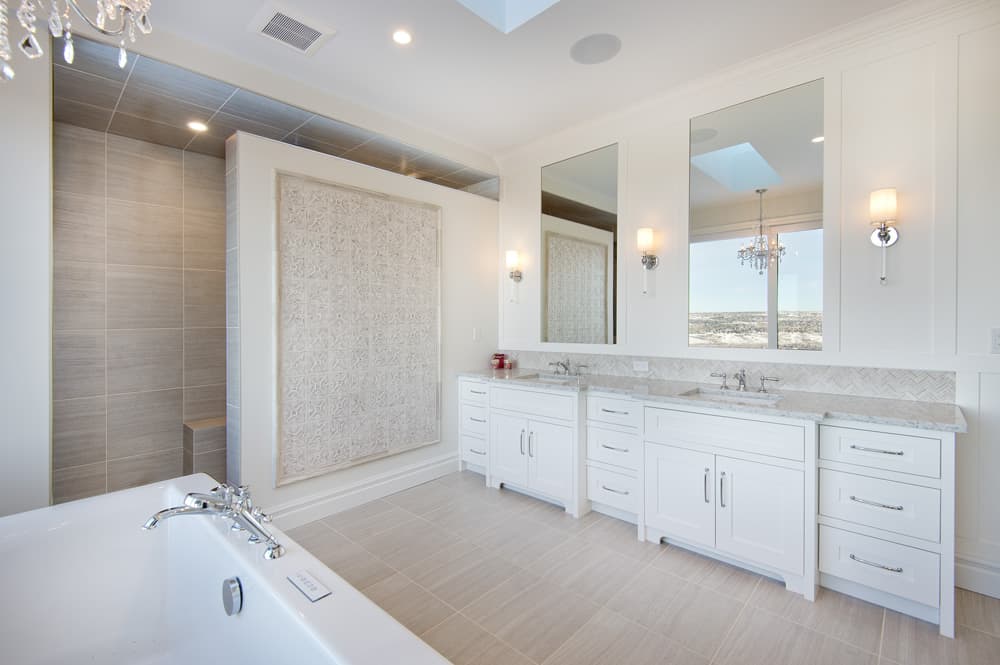 Patterson Project II master bedroom ensuite By Renova Homes & Renovations Calgary, Alberta