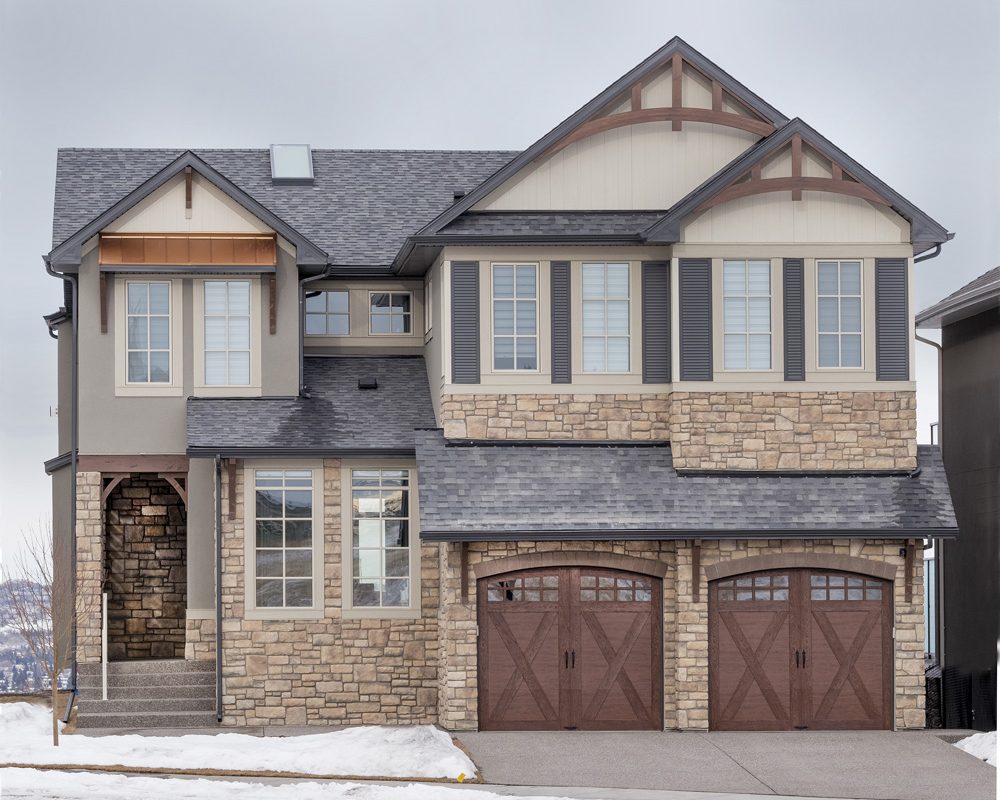 Patterson Project II By Renova Homes & Renovations Calgary, Alberta beautiful exterior and double car garage