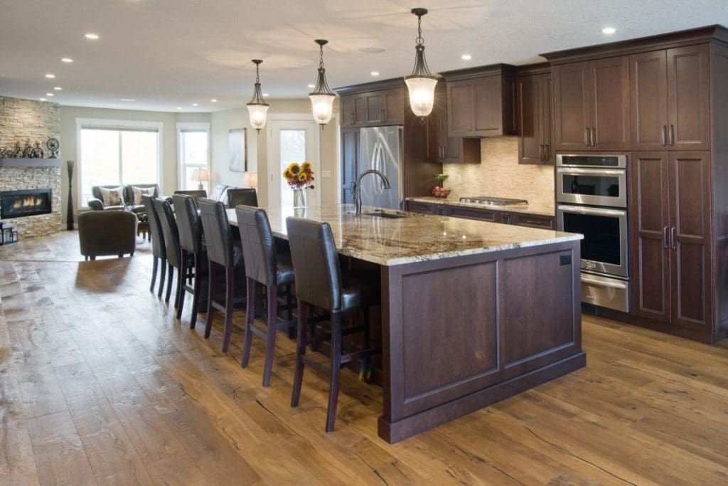 Custom kitchen and hardwood flooring by renova homes and renovations