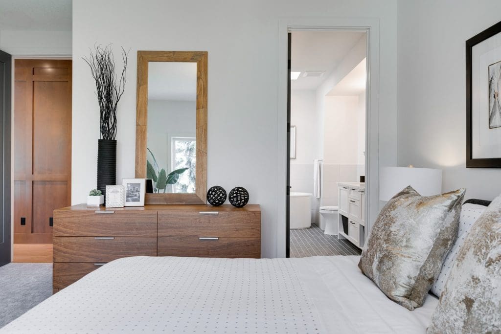 Arbour Lake Renovated Master Bedroom with ensuite by Renova Homes & Renovations In Calgary, Alberta