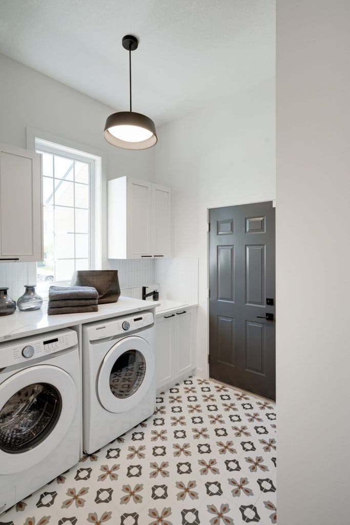 Arbour Lake Renovated Laundry Room by Renova Homes & Renovations In Calgary, Alberta Laundry room