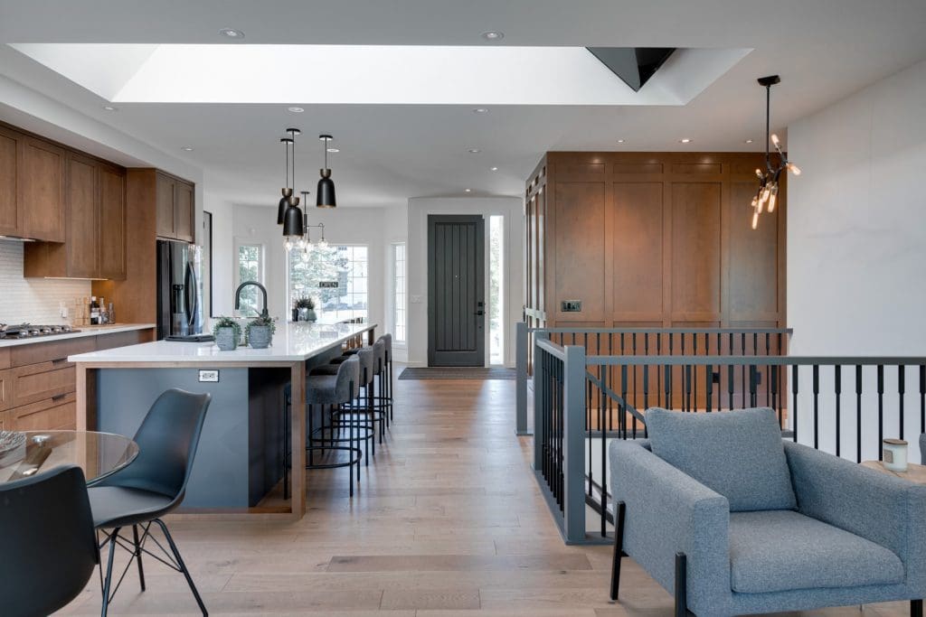 Arbour Lake Renovation main floor and living space by Renova Homes & Renovations In Calgary, Alberta