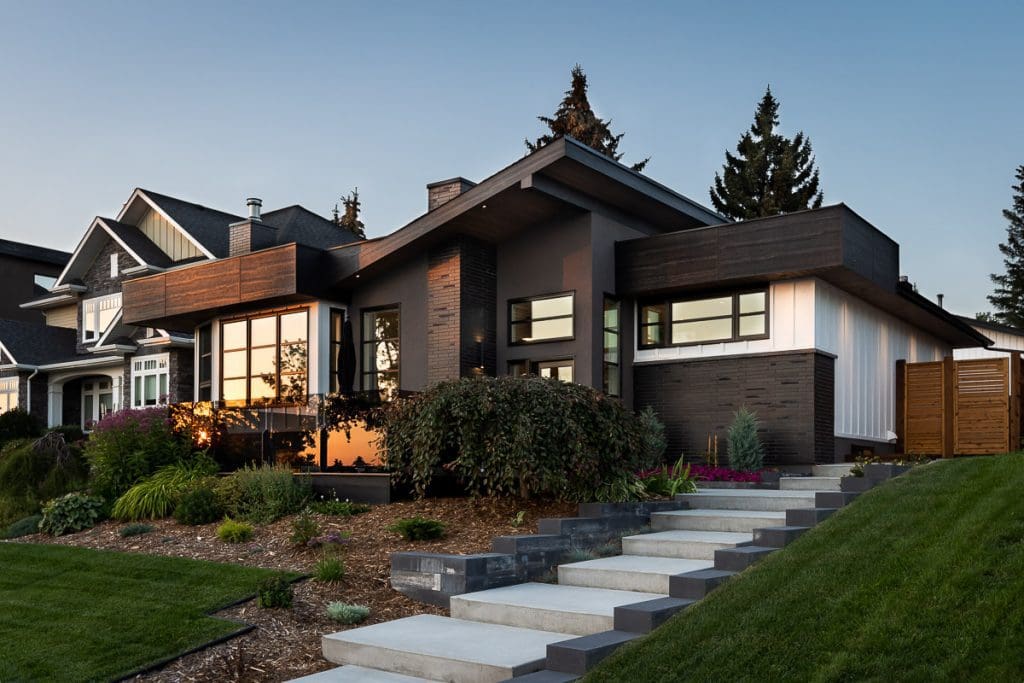 Exterior renovations front of house by Renova Homes & Renovations In Charleswood Calgary, Alberta