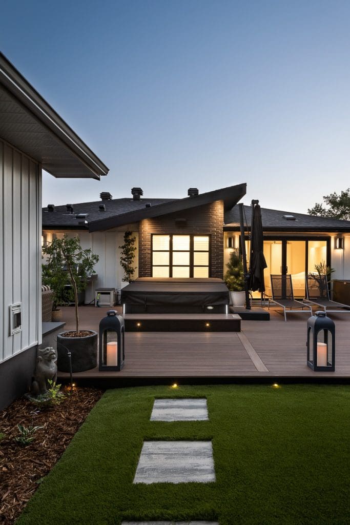 Backyard exterior renovations by Renova Homes & Renovations In Charleswood Calgary, Alberta