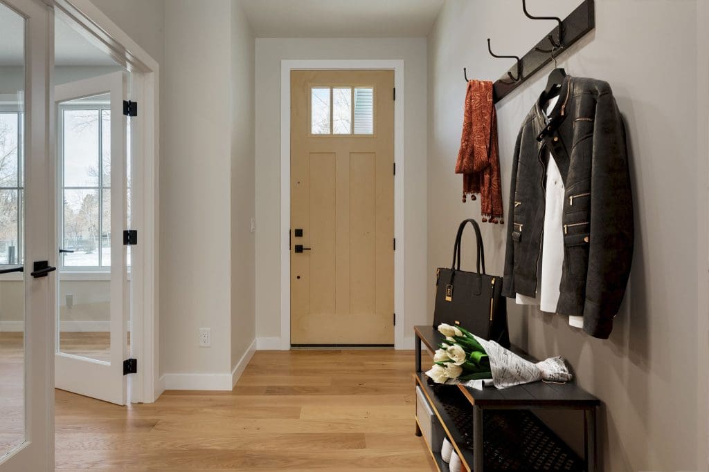 Charleswood Custom Home Build front entryway
