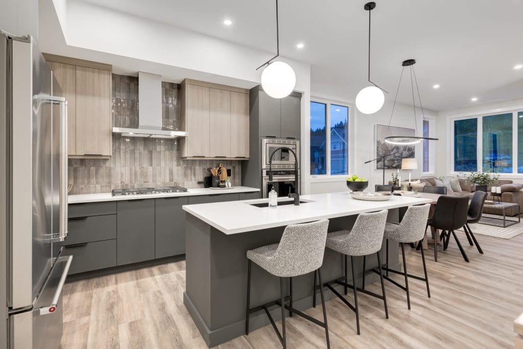 Kitchen Opening up into the Dining room