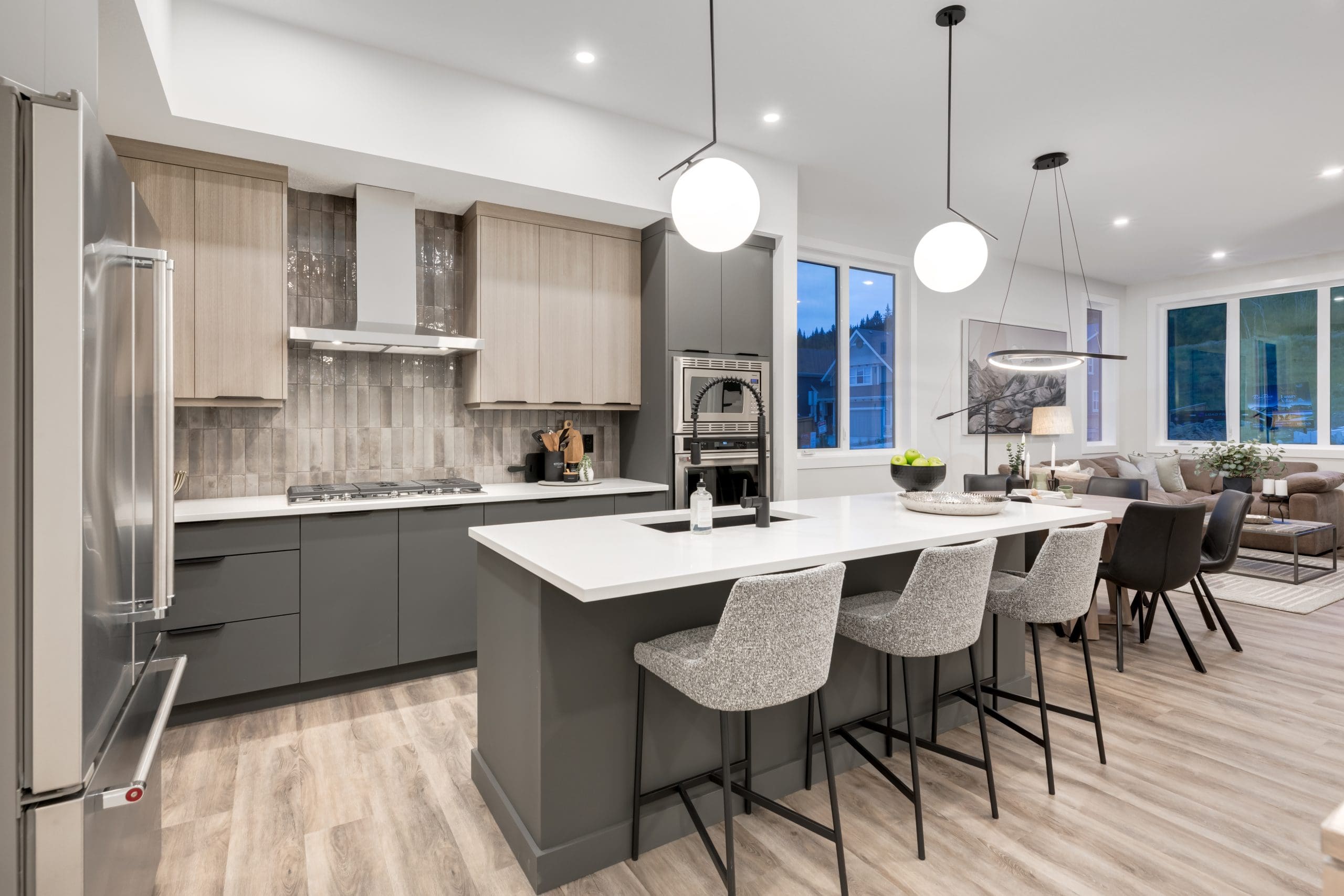 Kitchen Opening up into the Dining room