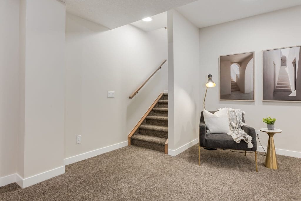 River Pointe Villas By RENOVA Homes & Renovations BAsement Living space and stairwell