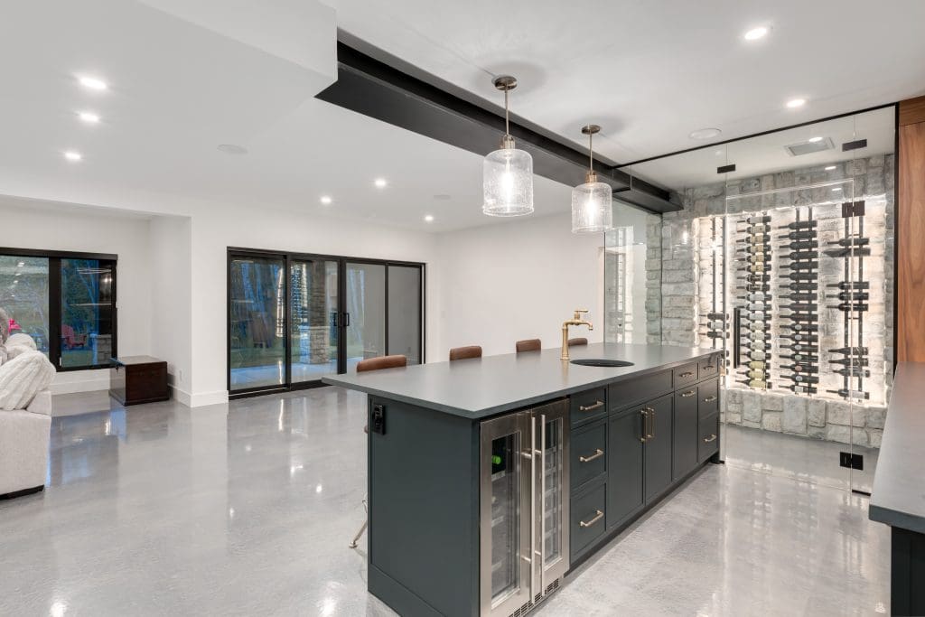 Bearspaw Custom Home Basement Bar